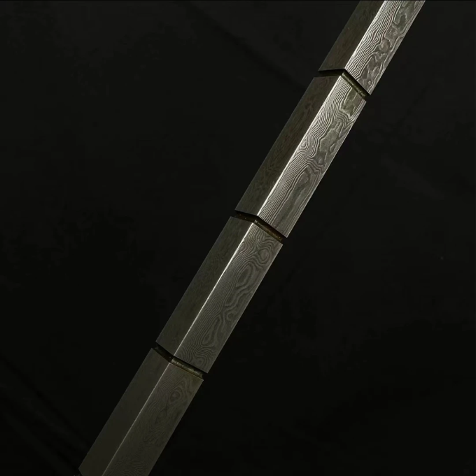 【 Kanglong mace 】 Longquan patterned steel cold weapon uncut, same as Di Renjie's - Image 5